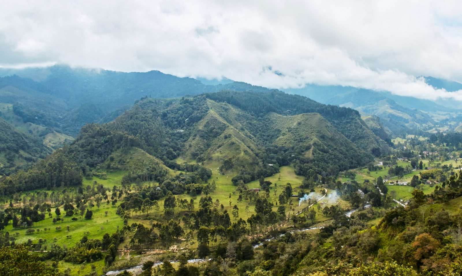 Colombian Andean landscape — the terrain that grows the world's coca