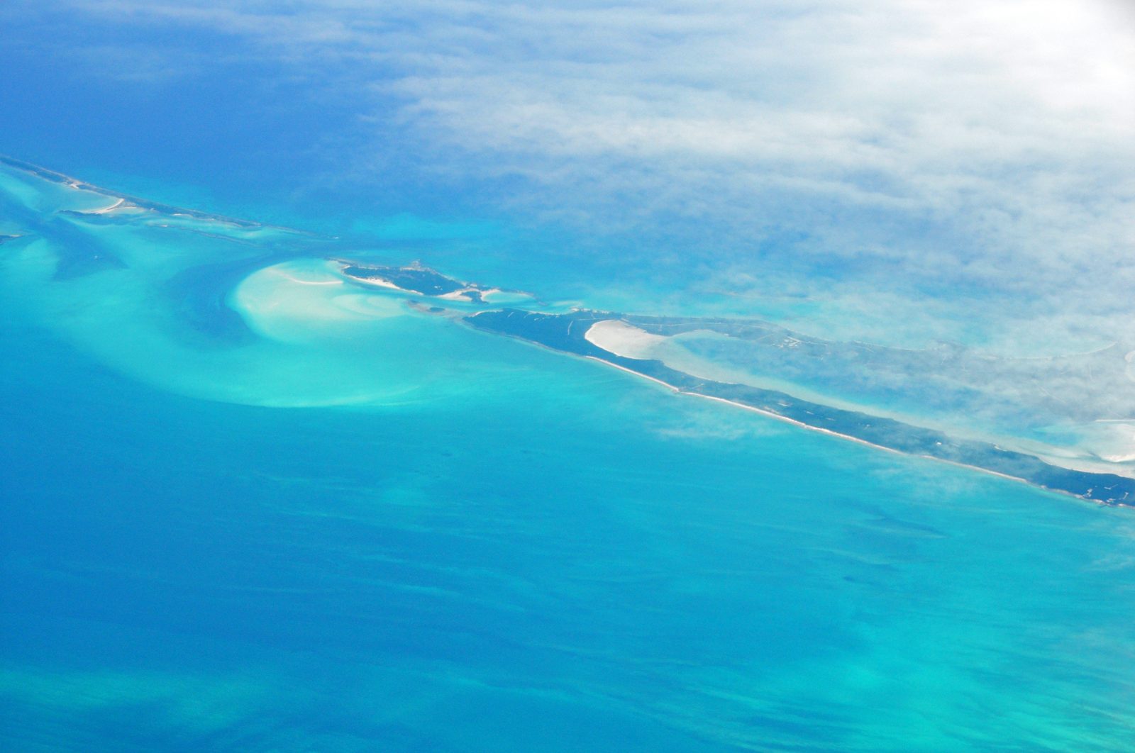 Norman's Cay aerial view, Exuma Islands, Bahamas